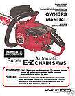 Homelite Super EZ Auto Chain Saw Owmers & Parts Manuals