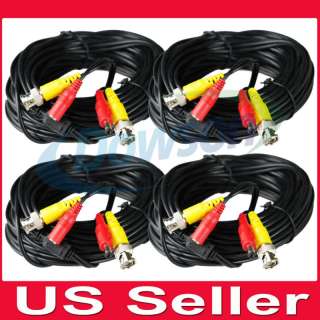 100ft Video Power Plug n Play Cables for CCTV System  