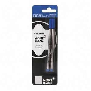   Montblanc Rollerball Refill   Blue Fine 2 Pack