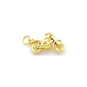  14k Gold Motorcycle Charm [Jewelry] Arts, Crafts & Sewing