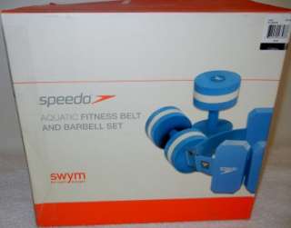 Speedo Aquatic Pool Barbell Set Blue White 2 Pieces Low Impact Workout 