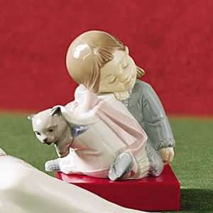  Nao By Lladro Dreamy Surprise Girl with Kitten Porcelain 