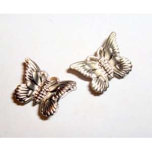  Tin Butterfly  Two Ornamental Hairpins
