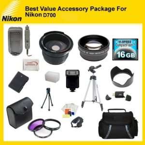  Package For Nikon D700 includes 16GB Hi Speed Error Free Memory 