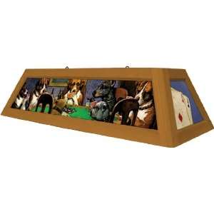  Pool Table Light Box Style Poker Dogs Oak Stain Sports 
