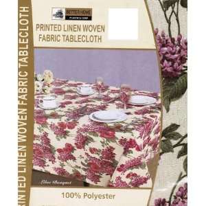  Tablecloth 60 X 84 Oblong, Lilac Bouquet (Light Tan 