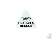 SEARCH AND RESCUE REFLECTIVE TRIANGLE HELICOPTER DECALS  