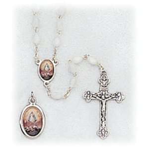 Mother of Pearl Rosary   Our Lady of Charity   7mm Faux Mother of 