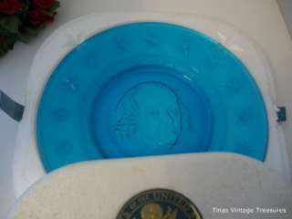Wheaten Collector Plate United States President Madison Blue Glass In 