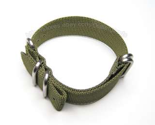 20mm 22mm Military Diver 4 Ring Nylon Watch Band Strap  