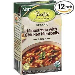 Pacific Natural Foods Organic Minestrone With Chicken Meatballs Soup 