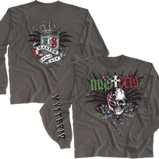Rey Mysterio Master 619 WWE Long Sleeve Grey T shirt  