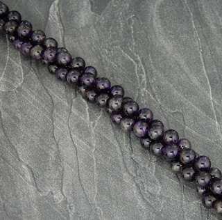 Natural Amethyst 8mm 16 Round Beads Loose Strand  