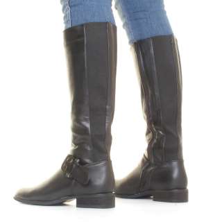  STRETCH WIDE CALF FIT FLAT LADIES KNEE RIDING BOOTS SIZE 3 8  