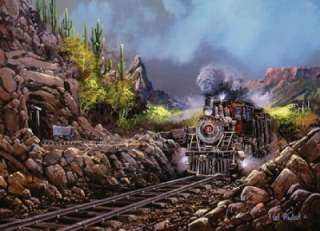   JIGSAW PUZZLE STEAMING THROUGH RIO VERDE CANYON TED BLAYLOCK  
