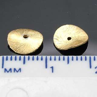 HIZE BV151 Vermeil Gold Plated 32 WAVY DISC Beads 8mm  