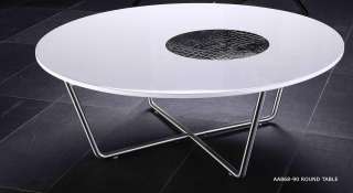 Contemporary Modern Coffee ROUND WHITE Table Cocktail  