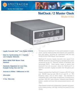   NetClock/2 8182 WWVB LED Master Atomic Clock Receiver IRIG B RS 232