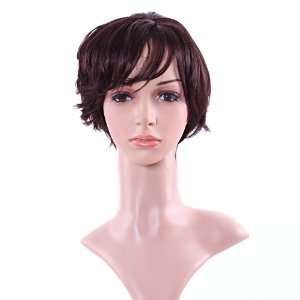    6sense Stylish Casual Hair Wine Red Short Curly Wig Beauty