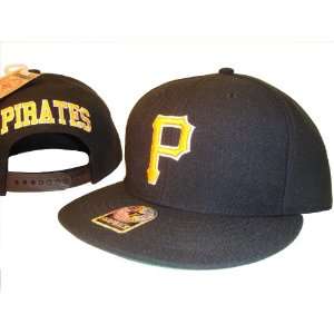  Black Pittsburgh Pirates Adjustable Snap Back Baseball Cap Hat 
