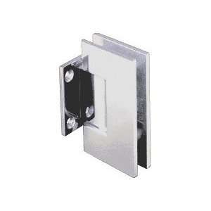   Chrome Wall Mount Short Back Plate Hinge (5 Degree Pre Set Model