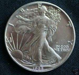 1988 BU AMERICAN EAGLE SILVER DOLLAR NICE COIN  