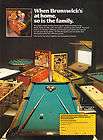 old 1979 brunswick pool table arcade games print ad returns