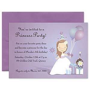  Purple Princess Invitation Birthday Party Invitations 