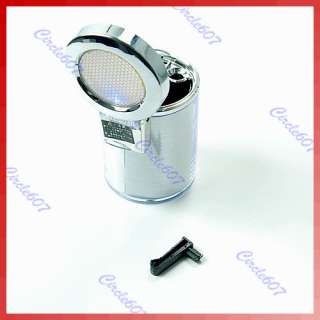 Portable Auto Car LED Light Cigarette Ashtray Holder Silver  