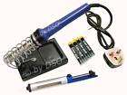 Soldering Iron Set with Stand, Pump and 4 Soldering Pac