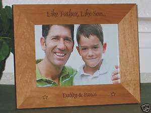 Like Father Like Son Picture Frame Engraved Dads Gift  