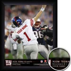   York Giants Personalized NFL Action QB Framed Print