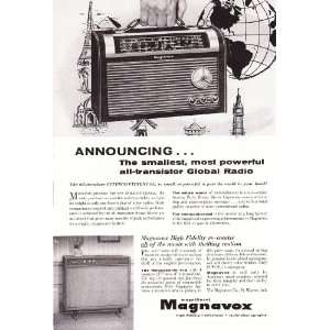   Intercontinental Radio Original Vintage Print Ad 