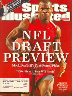 2007 Sports Illustrated Adrian Peterson  NFL Draft  