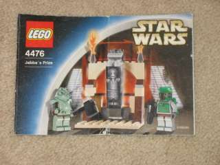 Star Wars Lego Jabbas Prize 4476 Instructions ONLY  