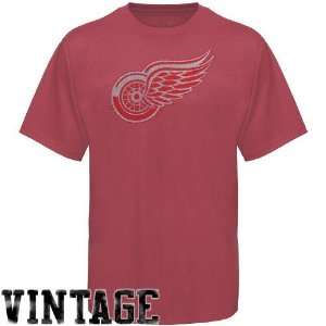  Majestic Detroit Red Wings Youth Heather Red Big Time Play 