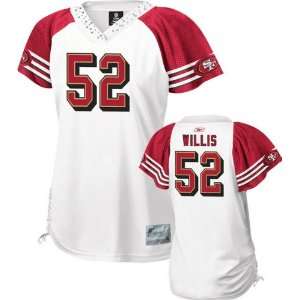  Willis White Reebok Field Flirt San Francisco 49ers Womens Jersey 