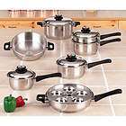   Sets Waterless Cookware Steamers Stockpots Pots Pans Steam Control