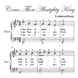  e Thou Almighty King Easy Piano Sheet Music Christian Books