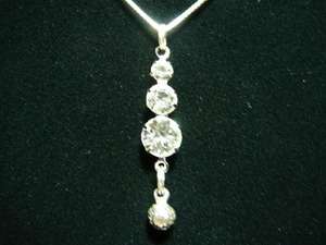 Swarovski Crystal & Sterling Volleyball Necklace, Clear Crystal, 16 