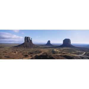 Rock Formations on an Arid Landscape, Monument Valley Tribal Park 