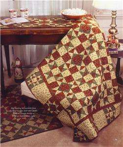   CHRISTMAS ~ TABLE RUNNER & LAP QUILT ~ PATCHWORK QUILT PATTERN  