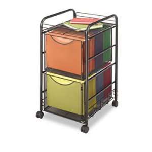  Safco® OnyxTM Mesh Mobile Double File CART,2 DWR FILE 