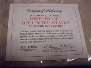 HISTORY OF THE US FRANKLIN MINT 200 SILVER MEDAL SET  