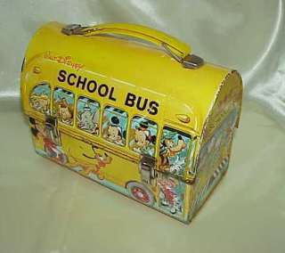 Walt Disney   School Bus   vintage metal lunchbox (REDUCED PRICE 