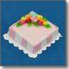 Round Pink Rose Cake Doll House Miniature Food (PF13)  