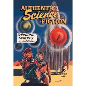  Vintage Art Authentic Science Fiction The Singing Spheres 
