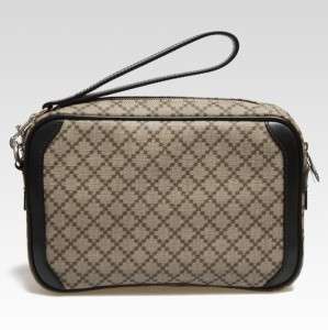 GUCCI Toiletry Bag in Black Diamante Plus Leather, Cosmetic Bag, New 