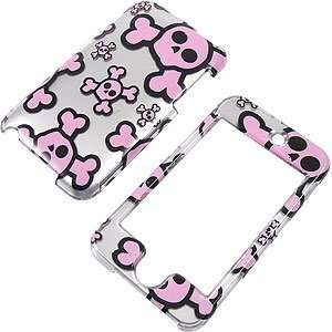  Pink Crossbones Silver Shield Protector Case for Apple 