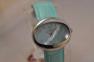 New Ladies Giantto Ovale Swiss Turquoise Leather Watch  